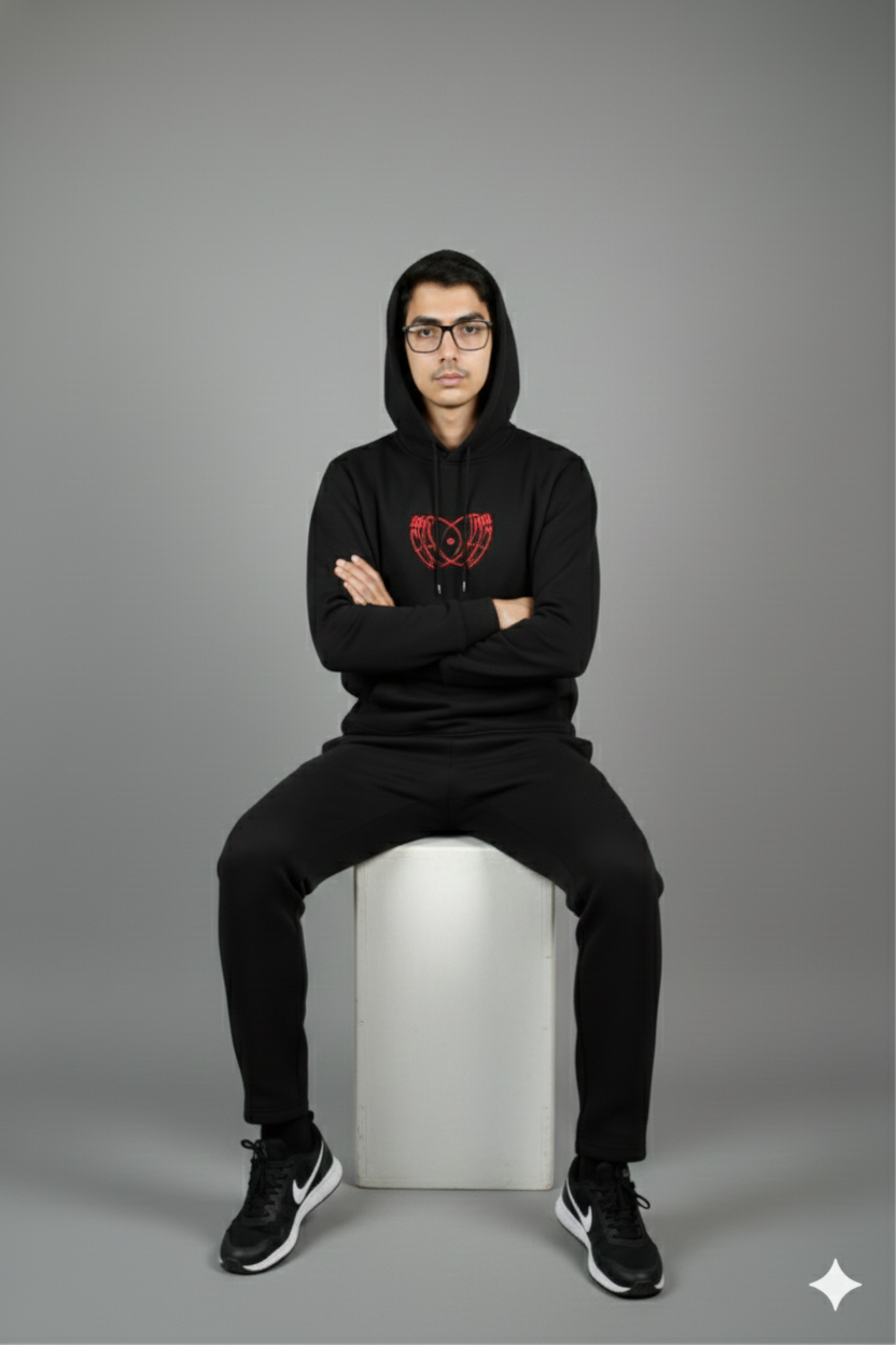 Midnight Heartbeat Hoodie Set