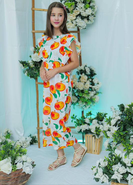 Peach Bloom Ruffle Jumpsuit