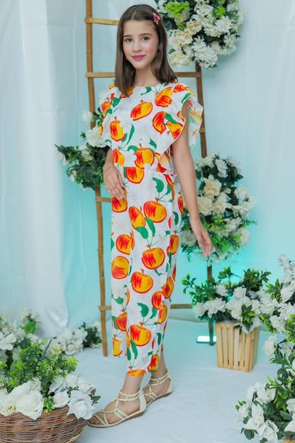 Peach Bloom Ruffle Jumpsuit