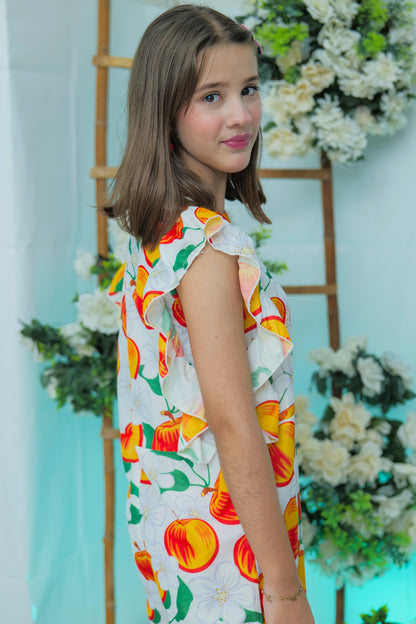 Peach Bloom Ruffle Jumpsuit